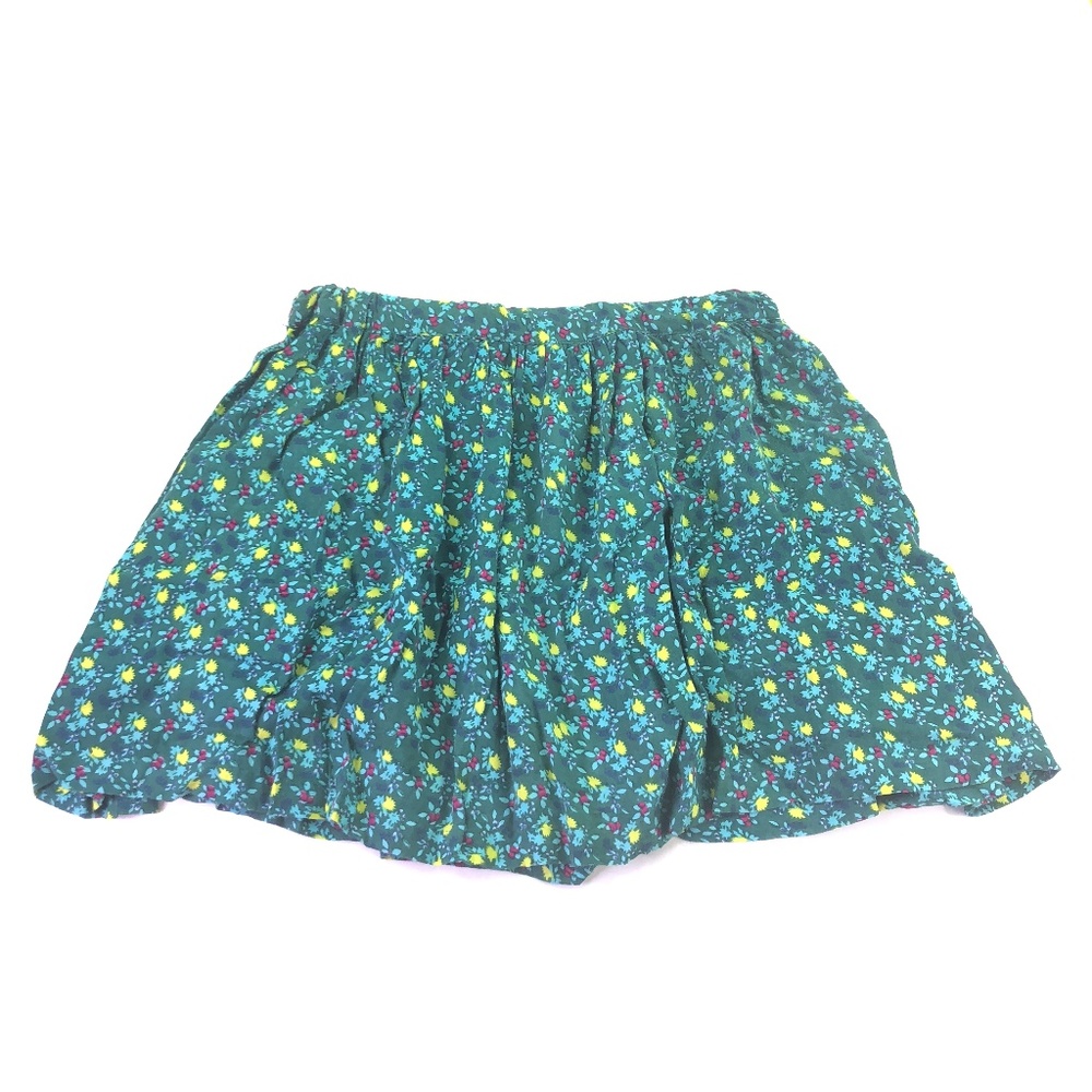 Gocco Girls Flower Print Green Skirt Sz 13-14 Q215
